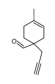 4-methyl-1-prop-2-ynylcyclohex-3-ene-1-carbaldehyde Structure