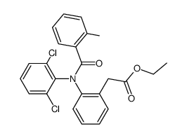 {2-[(2,6-Dichloro-phenyl)-(2-methyl-benzoyl)-amino]-phenyl}-acetic acid ethyl ester Structure