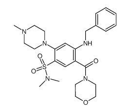 4-[2-benzylamino-5-dimethylsulfamoyl-4-(4-methyl-piperazin-1-yl)-benzoyl]-morpholine Structure