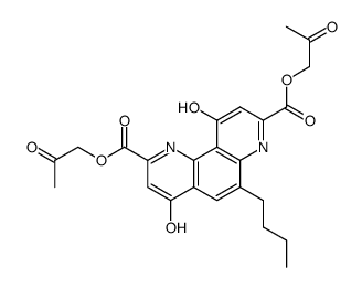 6-butyl-4,10-dioxo-1,4,7,10-tetrahydro-[1,7]phenanthroline-2,8-dicarboxylic acid bis-(2-oxo-propyl) ester Structure