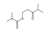 (4-methyl-3-oxopentyl) N,N-dimethylcarbamodithioate Structure