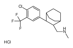 [(2R,3S)-3-[4-chloro-3-(trifluoromethyl)phenyl]-2-bicyclo[2.2.2]octanyl]methyl-methylazanium,chloride Structure