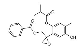 5-(2-benzoyloxymethyl-oxiranyl)-4-isobutyryloxy-2-methyl-phenol Structure