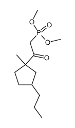 Dimethyl 2-oxo-2-(1-methyl-3-propylcyclopentyl)ethyl-phosphonate Structure