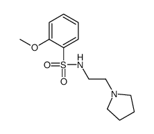 2-methoxy-N-(2-pyrrolidin-1-ylethyl)benzenesulfonamide Structure