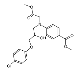 4-{[3-(4-Chloro-phenoxy)-2-hydroxy-propyl]-methoxycarbonylmethyl-amino}-benzoic acid methyl ester Structure