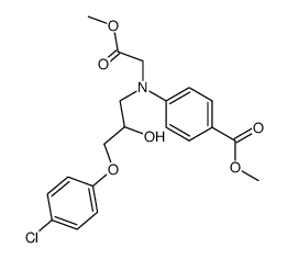 4-{[3-(4-Chloro-phenoxy)-2-hydroxy-propyl]-methoxycarbonylmethyl-amino}-benzoic acid methyl ester结构式