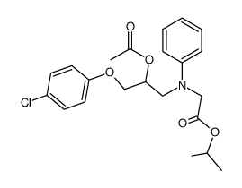 {[2-Acetoxy-3-(4-chloro-phenoxy)-propyl]-phenyl-amino}-acetic acid isopropyl ester Structure