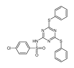 N-[4,6-bis(phenylsulfanyl)-1,3,5-triazin-2-yl]-4-chlorobenzenesulfonamide Structure