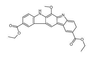 diethyl 6-methoxy-5,9-dihydroindolo[2,3-b]carbazole-2,10-dicarboxylate结构式