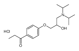 1-[4-[3-[di(propan-2-yl)amino]-2-hydroxypropoxy]phenyl]propan-1-one,hydrochloride Structure