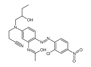 N-[2-[(2-chloro-4-nitrophenyl)diazenyl]-5-[2-cyanoethyl(2-hydroxybutyl)amino]phenyl]acetamide Structure