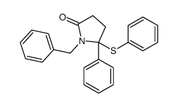 1-benzyl-5-phenyl-5-phenylsulfanylpyrrolidin-2-one Structure