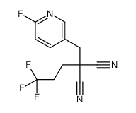 2-[(6-fluoropyridin-3-yl)methyl]-2-(3,3,3-trifluoropropyl)propanedinitrile结构式