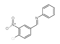 1-(4-chloro-3-nitro-phenyl)-N-phenyl-methanimine structure