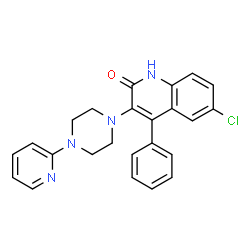 6-CHLORO-4-PHENYL-3-(4-(PYRIDIN-2-YL)PIPERAZIN-1-YL)QUINOLIN-2(1H)-ONE结构式