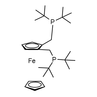 1,2-Bis[[bis(1,1-dimethylethyl)phosphino]methyl]ferrocene Structure