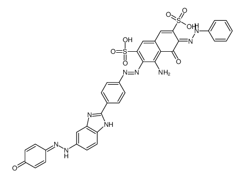 4-amino-5-hydroxy-3-[[4-[5-[(4-hydroxyphenyl)azo]-1H-benzimidazol-2-yl]phenyl]azo]-6-(phenylazo)naphthalene-2,7-disulphonic acid picture