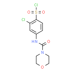 2-CHLORO-4-[(MORPHOLINE-4-CARBONYL)-AMINO]-BENZENESULFONYL CHLORIDE structure