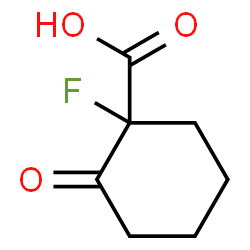 Cyclohexanecarboxylic acid, 1-fluoro-2-oxo- (9CI) structure