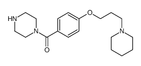 Piperazin-1-yl-[4-(3-piperidin-1-yl-propoxy)-phenyl]-methanone结构式