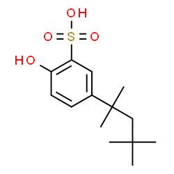 2-Hydroxy-5-(1,1,3,3-tetramethylbutyl)benzenesulfonic acid structure