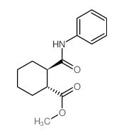 Cyclohexanecarboxylicacid, 2-[(phenylamino)carbonyl]-, methyl ester, trans- (9CI) structure