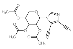 1H-Imidazole-4,5-dicarbonitrile,1-(2,3,4-tri-O-acetyl-b-D-ribopyranosyl)-(9CI) Structure