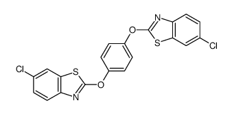 6-chloro-2-[4-[(6-chloro-1,3-benzothiazol-2-yl)oxy]phenoxy]-1,3-benzothiazole结构式