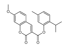 (5-methyl-2-propan-2-ylphenyl) 7-methoxy-2-oxochromene-3-carboxylate Structure
