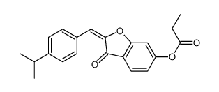 [3-oxo-2-[(4-propan-2-ylphenyl)methylidene]-1-benzofuran-6-yl] propanoate结构式