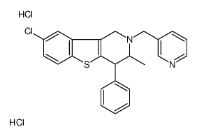 8-chloro-3-methyl-4-phenyl-2-(pyridin-3-ylmethyl)-3,4-dihydro-1H-[1]benzothiolo[3,2-c]pyridine,dihydrochloride结构式