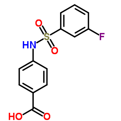 4-{[(3-Fluorophenyl)sulfonyl]amino}benzoic acid Structure