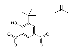 2-tert-butyl-4,6-dinitrophenol, compound with dimethylamine (1:1)结构式