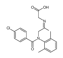 2-[[2-[(4-chlorobenzoyl)-(2,6-dimethylphenyl)amino]acetyl]amino]acetic acid结构式