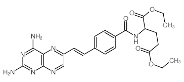 diethyl 2-[[4-[2-(2,4-diaminopteridin-6-yl)ethenyl]benzoyl]amino]pentanedioate结构式