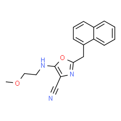 5-[(2-Methoxyethyl)amino]-2-(1-naphthylmethyl)-1,3-oxazole-4-carbonitrile结构式