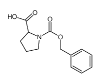 1-(benzyloxycarbonyl)pyrrolidine-2-carboxylic acid结构式