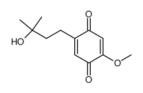 2,5-Cyclohexadiene-1,4-dione, 2-(3-hydroxy-3-methylbutyl)-5-methoxy- (9CI)结构式