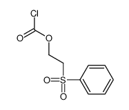 2-(benzenesulfonyl)ethyl carbonochloridate Structure