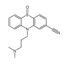 10-(3-dimethylamino-propyl)-5-oxo-5,10-dihydro-5λ4-phenothiazine-2-carbonitrile结构式