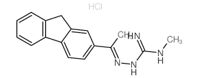 Hydrazinecarboximidamide, 2-[1-(9H-fluoren-2-yl)ethylidene[-N-methyl-, monohydrochloride structure
