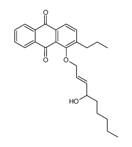 1-(4-hydroxy-2-nonenyloxy)-2-propyl-9,10-anthraquinone结构式