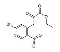3-(2-bromo-5-nitropyridin-4-yl)-2-oxopropionic acid ethyl ester Structure
