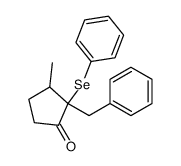 2-benzyl-3-methyl-2-(phenylselanyl)cyclopentan-1-one结构式