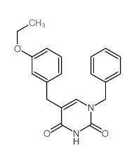 1-benzyl-5-[(3-ethoxyphenyl)methyl]pyrimidine-2,4-dione picture