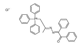 2-[(2-oxo-1,2-diphenylethylidene)hydrazinylidene]propyl-triphenylphosphanium,chloride Structure