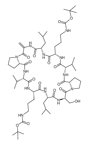 [Orn(Boc)2,2',ΔAla4,D-Ser4']-GS结构式