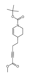 5-[1-(tert-butoxycarbonyl)-1,2,3,6-tetrahydropyridin-4-yl]-pent-2-ynoic acid methyl ester结构式
