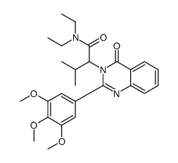 N,N-diethyl-3-methyl-2-[4-oxo-2-(3,4,5-trimethoxyphenyl)quinazolin-3-yl]butanamide结构式